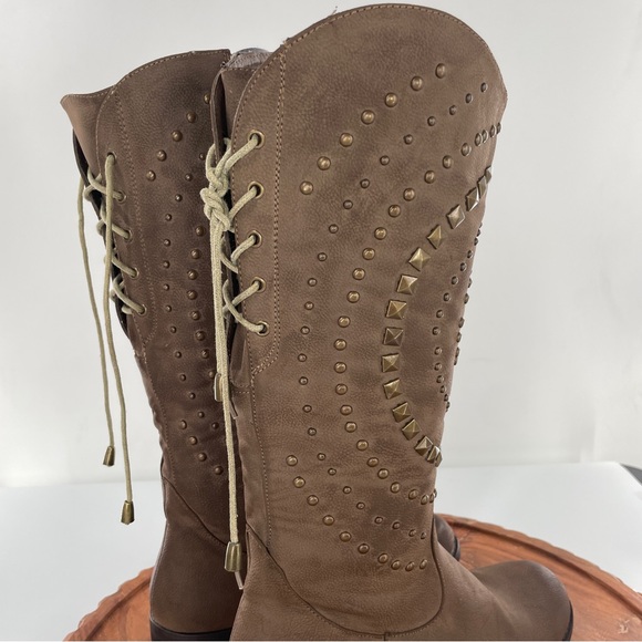 2 Lips too Studded Knee-high Boots size 6.5 - Picture 7 of 9